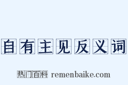 自有主见反义词是什么意思的图片